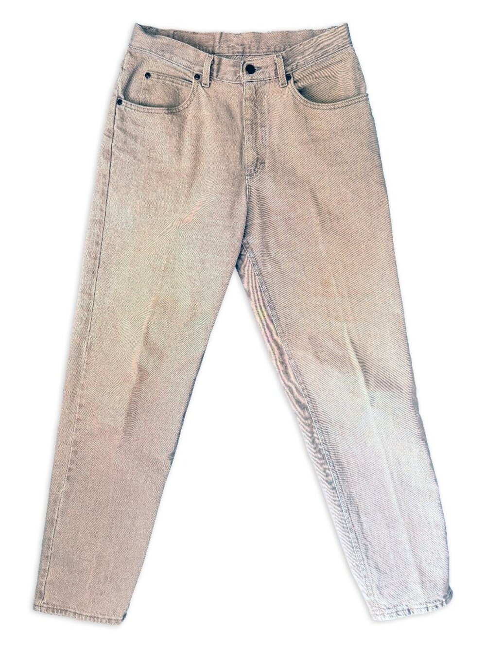 Lee Riders Beige Tapered Relaxed Jeans - 33x32 - USA Made - Vintage 90s
